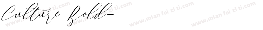 Culture Bold字体转换